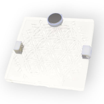 Aquakallax modulares Moosgitter-Grundmodul mit transparenter Gitterfläche, seitlichen Clips und runder Magnetbefestigung