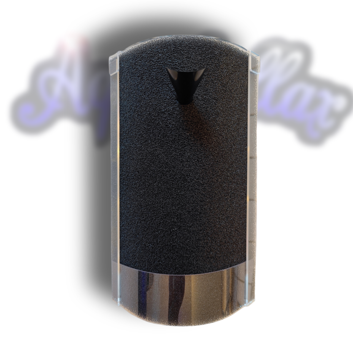 Aquakallax Classic Hamburger Mattenfilter mit Aquael PAT MINI, schwarzer Filtermatte und Ausströmer, Vorderansicht