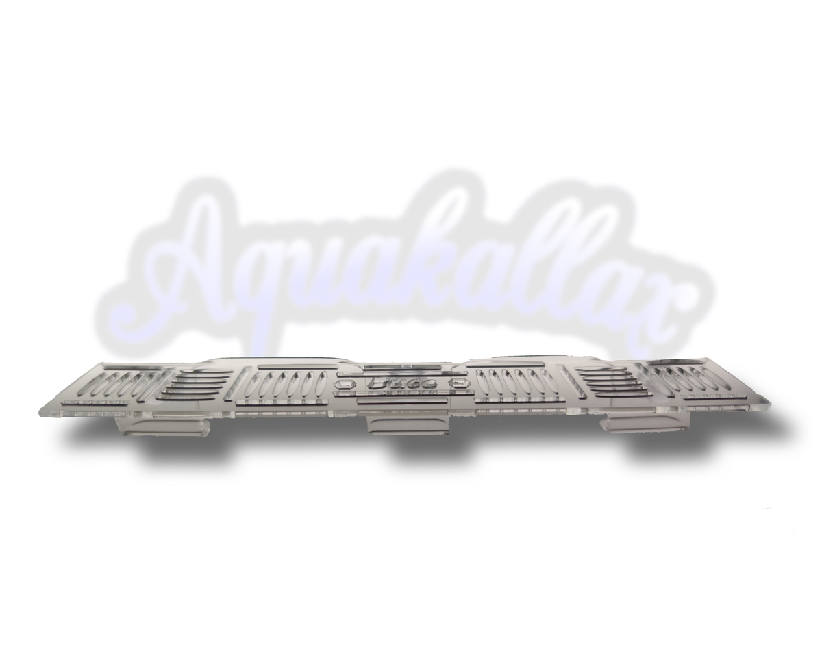 Zwei transparente Aquakallax Pflanzendecks Buce unterschiedlicher Länge im Vergleich